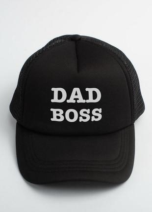 Кепка "dad boss", чорний, black, англійська