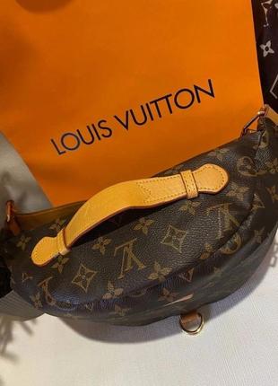 Сумка-бананка louis vuitton bumbag monogram unisex brown4 фото