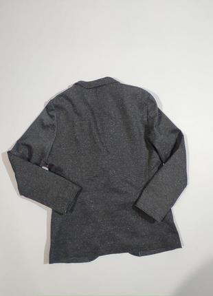 Мужской серый пиджак с белыми каплями3 фото
