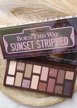 Палетка тіней too faced born this way sunset stripped1 фото
