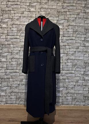 Пальто утепленное, в клетку