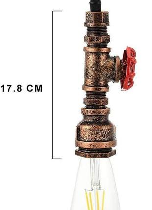 Промисловий стельовий підвісний світильник у вигляді водопровідної труби kawell2 фото