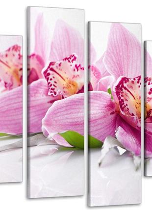 Модульная картина цветы орхидея art-44_4 с лаковым покрытием