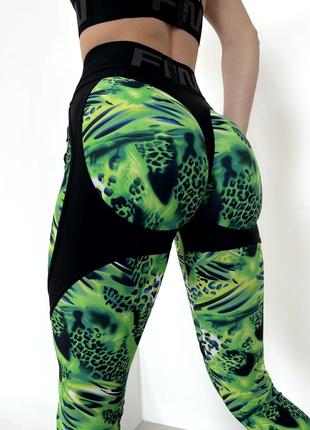 Легінси fitrun leggings super nuts push-up toxic6 фото