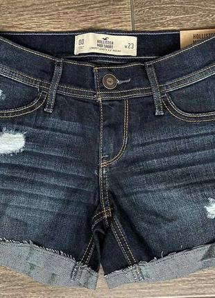Короткі джинсові шорти hollister розмір xs (00) з потертостями