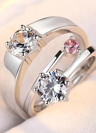 Мужское женское обручальное парное кольцо - парные обручальные кольца лайф размер регулируемый 2 шт.1 фото