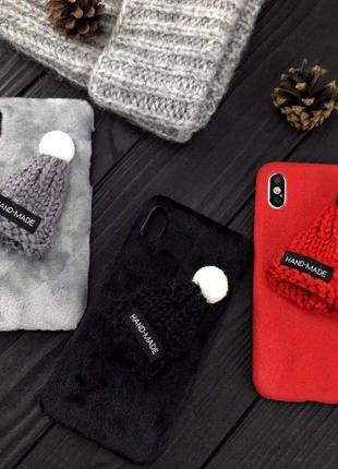 Чехлы knitted hat для iphone 6/6s/7/8/se 2020/x1 фото