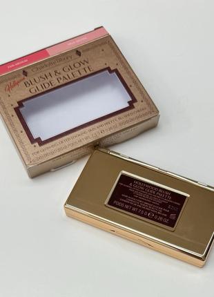 Палетка румʼяна хайлайтер charlotte tilbury hollywood blush&amp;glow glide palette3 фото