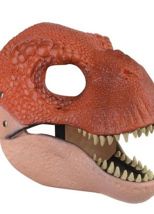 Маска динозавра резиновая для взрослых и детей с подвижной челюстью jurassic world dominion