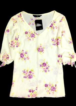 Брендова блуза-топ квіти пишноти етикетка