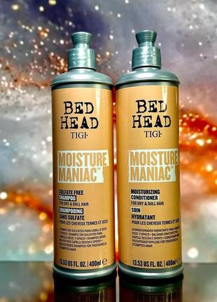 Увлажняющий безсультный шампунь или кондиционер для волосtigi bed head moisture maniac moisturizing1 фото