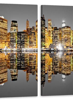 Модульная картина в гостиную / спальню   місто  tlv-2_094 с лаковым покрытием