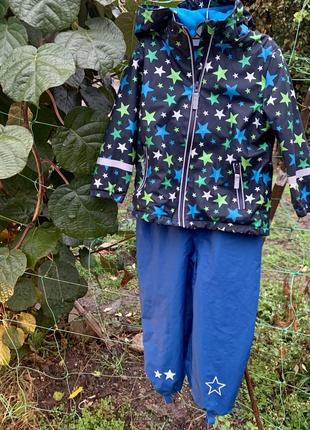 Курточка дождевик грязепруф прорезиненный на флисе topolino (германия)6 фото