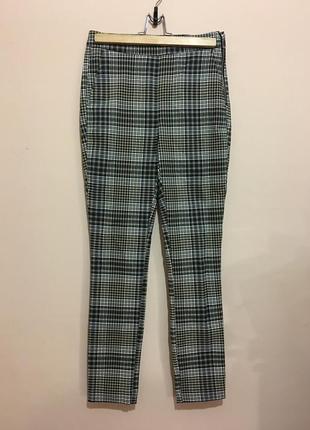 Клетчатые штаны zara plaid pants - xs-s3 фото