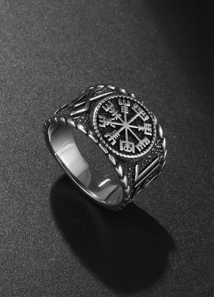 Каблучка чоловіча слов'янський перстень чоловічий під срібло з рунами та оберегом розмір 205 фото