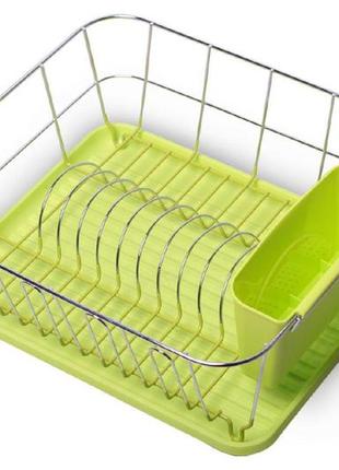 Сушарка для посуду kamille — 370 x 330 x 135 мм зелена (0763a)
