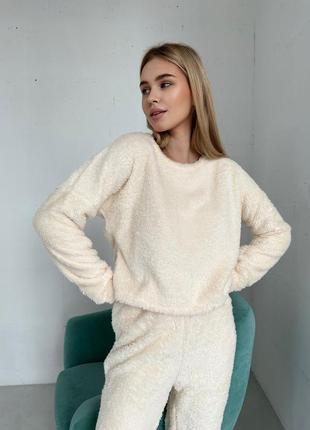 Тренд! очень теплый и стильный махровый костюм, махровая пижама, зимний комплект для дома