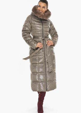 Инновационный зимний женский пуховик пальто воздуховик с мехом braggart  angel's fluff air3 matrix5 фото