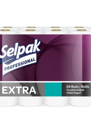 Туалетний папір selpak professional extra двошаровий 22.3 м 24 рулони (8690530783621)1 фото