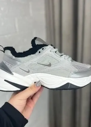 Кроссовки зимние ❄nike m2k серый мех