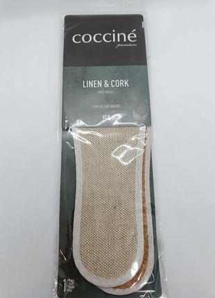 Устілки для взуття coccine linen & cork, розмір 37-38