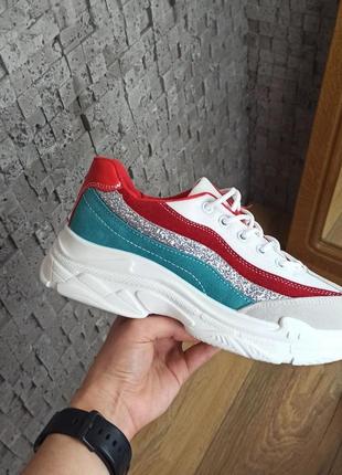 Чорні білі кросівки на товстій підошві balenciaga