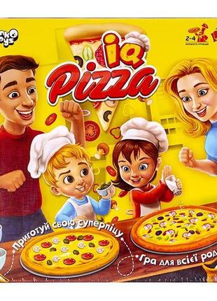 Настольная игра iq pizza dankotoys g-ip-01u пицца заготовки с ячейками фишки кубики развивающая для детей