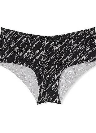 Трусики безшовные black victoria script no-show scallop hiphugger panty size m