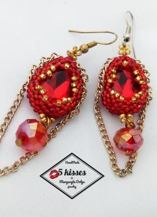 Сережки з кристалами мелісандра