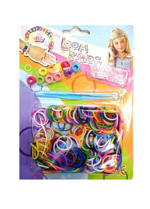 Набір резинок для плетіння браслетів  fashion loom bands set з шармами та s-образні застібки