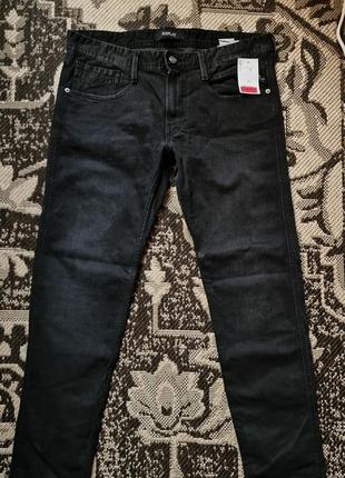 Брендовые фирменные итальянские хлопковые стрейчевые джинсы replay,оригинал,новые с бирками,размер 34/32.