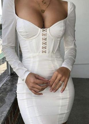 Біла сукня від ohpolly з чашечками2 фото