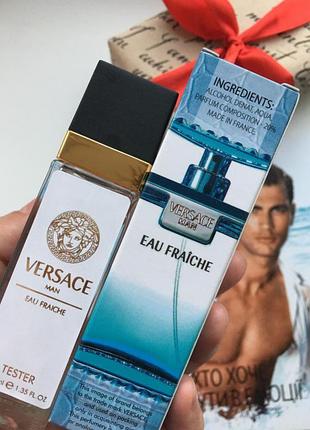 Чоловіча парфумована вода versace man eau fraiche, 40 мл, духи, парфуми