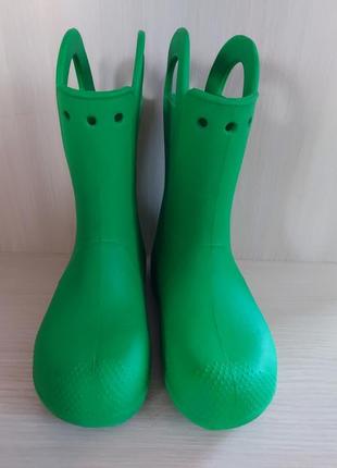 Резиновые сапоги crocsTM kids’ handle it rain boot grass green2 фото