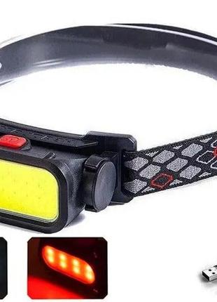 Налобный фонарь с красным светом bailong bl-008, headlamp (4 режима)