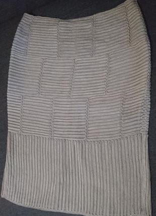 Дизайнерская песочная юбка-карандаш