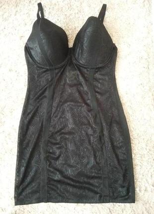 Утяжка платье коррекционное белье грация корсет, с чашками, 85dd, 85e, 80f, секси, next1 фото