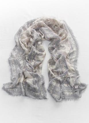 Широкий вовняний шарф палантин hemisphere шаль3 фото