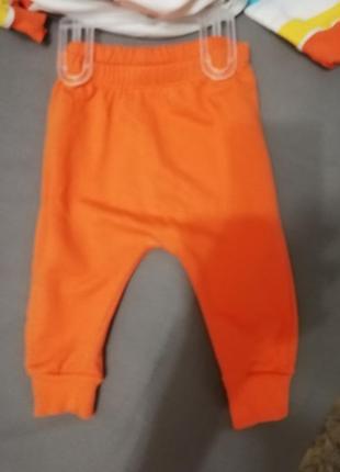 Костюм дитячий немовля помаранчевий світшот штани 3-6 місяців6 фото
