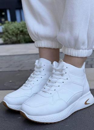 Белые зимние кроссовки, белые кроссовки3 фото