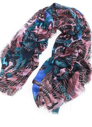 Шерстяний шарф kenzo із шовком1 фото