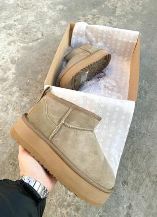 Уггі угги уги ugg mini platform beige premium ⭐️