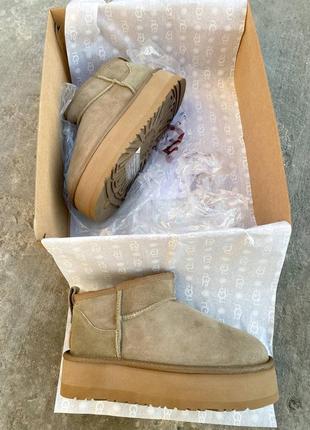 Уггі угги уги ugg mini platform beige premium ⭐️