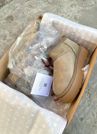 Уггі угги уги ugg mini platform beige premium ⭐️