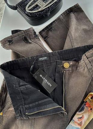 Брюки diesel джинс штани виварені коричневі2 фото