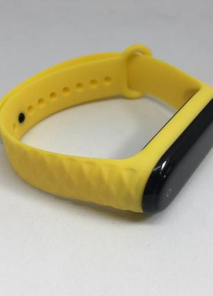 Ремінець mi band 3 mi band 4 рифлений жовтий 🌈