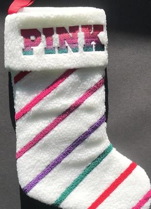 Суперціна носок чулок  новорічний подарунковий pink victoria’s secret косметичка аксессуар3 фото