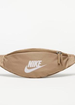 Жіноча чоловіча поясна сумка бананка nike nk heritage waistpack - fa21 brown db0490-258