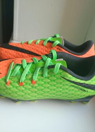 Футбольние бутси nike hypervenom phelon iii fg р.31 уст. 19.5 см.2 фото