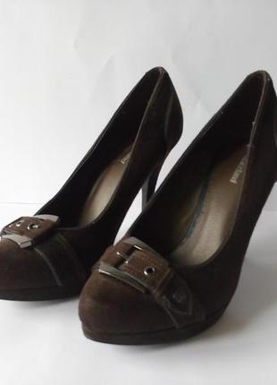 Туфли кожаные коричневые женские1 фото